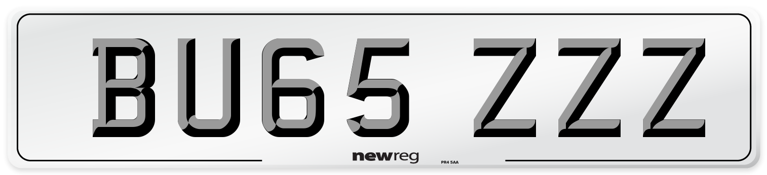 BU65 ZZZ Number Plate from New Reg